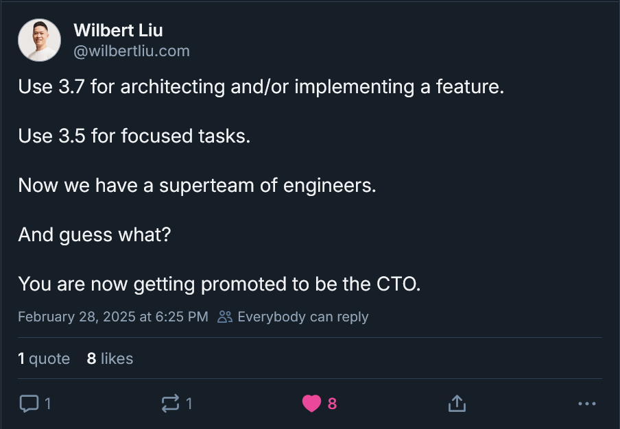 Different tools for different tasks.